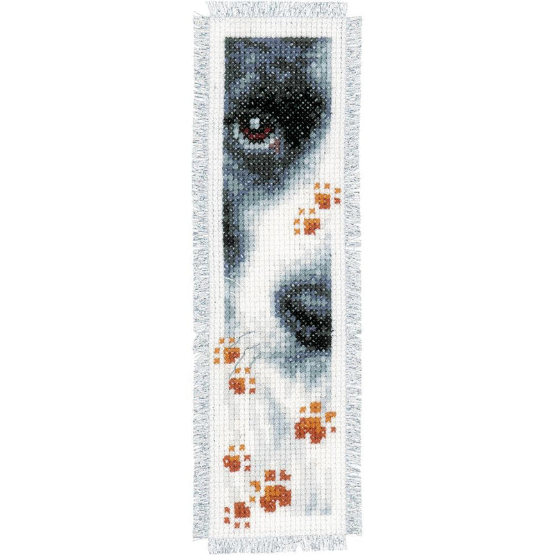 Dog & Cat On Aida (14 Count) Vervaco Bookmark Counted Cross Stitch Kit 2.5"X8" 2/Pkg