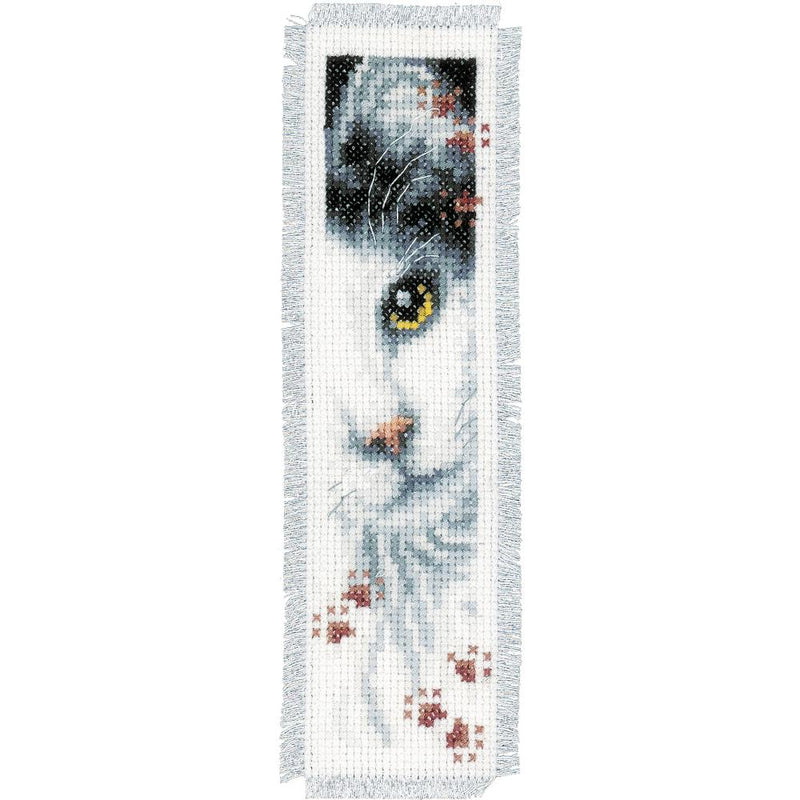 Dog & Cat On Aida (14 Count) Vervaco Bookmark Counted Cross Stitch Kit 2.5"X8" 2/Pkg