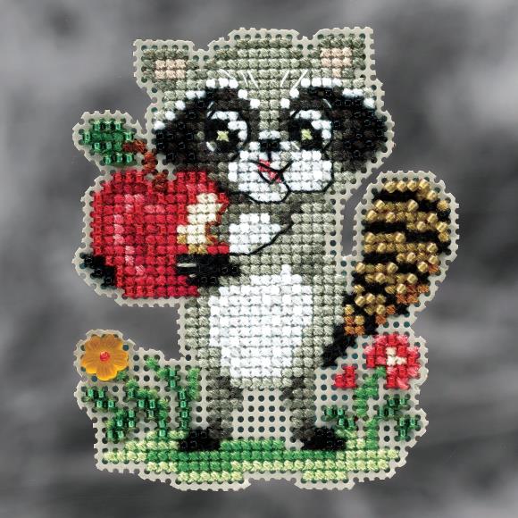 Rosie Raccoon (14 Count) Mill Hill Counted Cross Stitch Ornament Kit