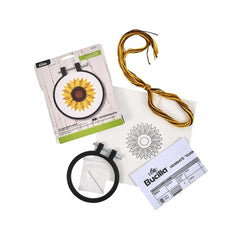 Golden Sunflower Stamped Embroidery Kit by Bucilla