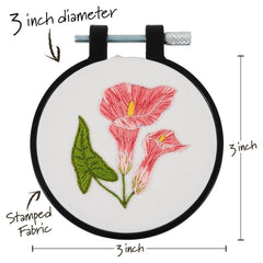Delicate Lily Stamped Embroidery Kit by Bucilla