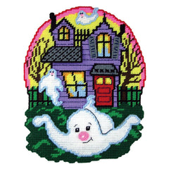Haunted House Plastic Canvas Counted Cross Stitch Kit 10.5