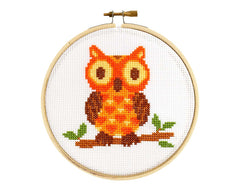 The Owl Counted Cross Stitch Diy Kit From The Stranded Stitch
