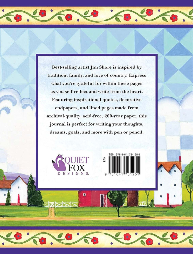 Thankful, Grateful, Blessed Mini Notebook (Quiet Fox Designs) 64 Lined Pages, Small 4 by 6 Inch Pocket-Size, Inspirational Quotes Throughout, and Cover Art of an Original Painting by Artist Jim Shore