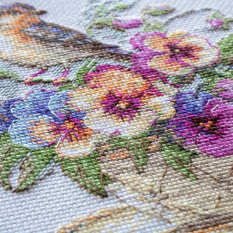 Tea Blossom Bird by Riolis Counted Cross Stitch Kit