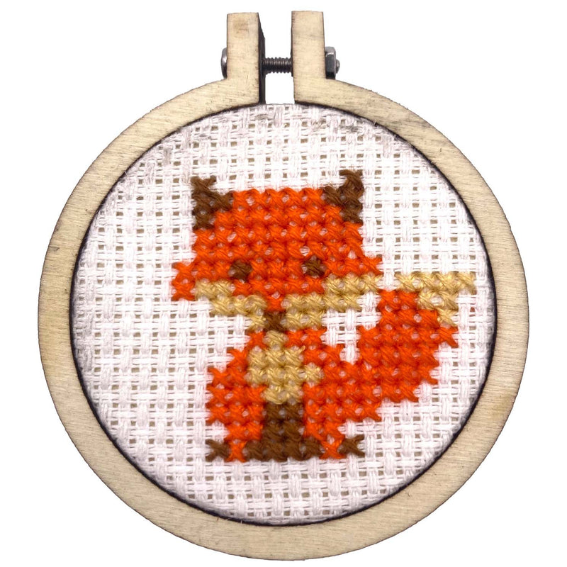 'for Fox Sake!'  Mini Matchbox Cross Stitch Kit Counted Cross Stitch Kit From Craft Kit Company