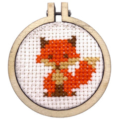 'for Fox Sake!'  Mini Matchbox Cross Stitch Kit Counted Cross Stitch Kit From Craft Kit Company