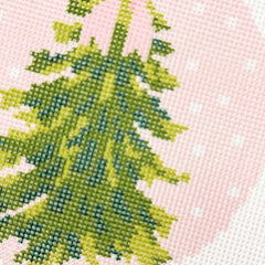 Hand-Painted Bow Christmas Tree Needlepoint Ornament Canvas By Cotswold Co Designs