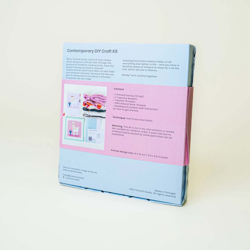 Mickebana Trio Red for Kids Diy Needlepoint Kit Embroidery By Unwind Studio