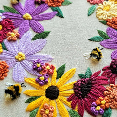 Bumblebee Bouquet Embroidery Kit By Jessica Long Embroidery