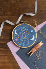 Celestial Deer Mini Embroidery Kit  Complete Craft Kit For Beginners From Hawthorn Handmade