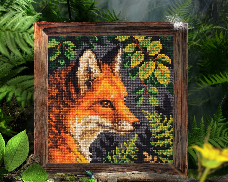 Needlepoint Pillow Kit Fox - Needlepoint Stamped Needlepoint Kit 16x16"