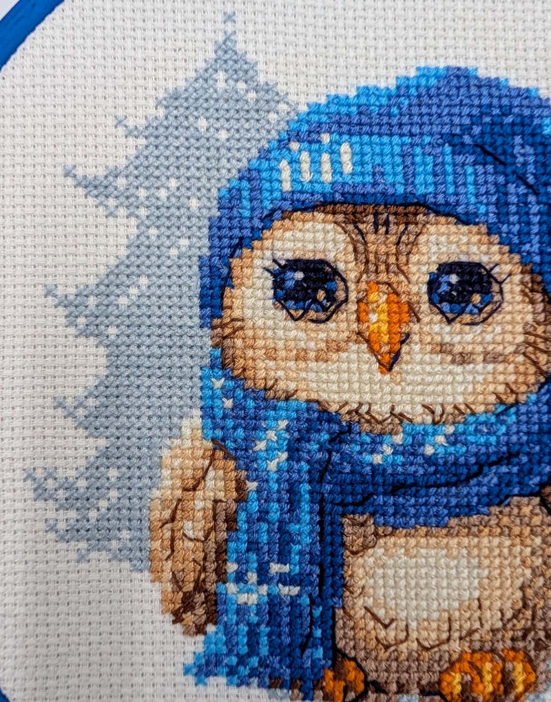 Cuddly Winter Owl by Riolis Counted Cross Stitch Kit