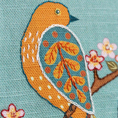 Printed Linen Embroidery Kit Birds & Blossoms  From Corinne Lapierre Limited