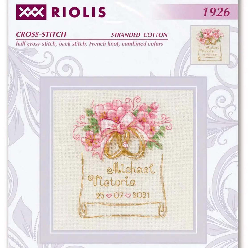 Wedding Rings by Riolis Counted Cross Stitch Kit