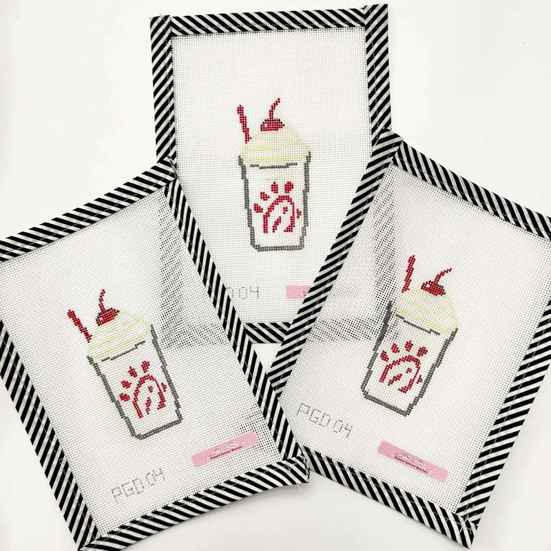 Cfa Milkshake (Peppermint) Needlepoint Hand Painted Canvas 18 Mesh By Perrin Gentry Designs