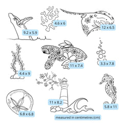 In the Depths Stick and Stitch Pack for Embroidery From Nest Embirdery