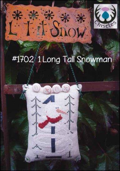 1 Long Tall Snowman  by Thistles Counted Cross Stitch Pattern