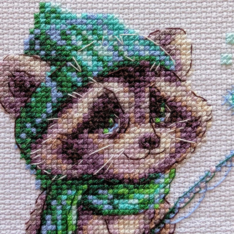 Curious Raccoon Ice Fishing by Riolis Counted Cross Stitch Kit