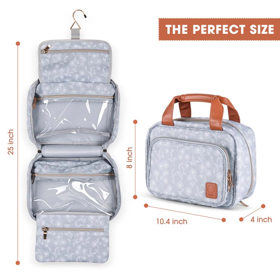 backpack hook travel Blue Multi Compartment Travel Bag with Hanging Hook