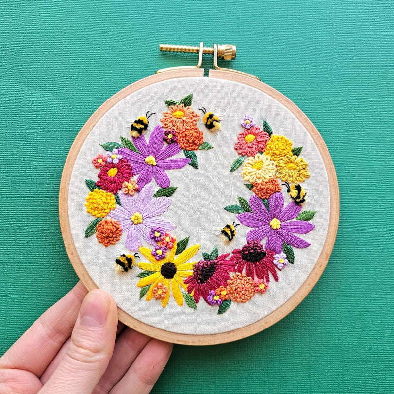 Bumblebee Bouquet Embroidery Kit By Jessica Long Embroidery
