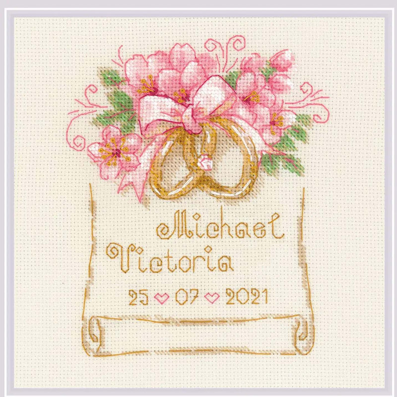 Wedding Rings by Riolis Counted Cross Stitch Kit