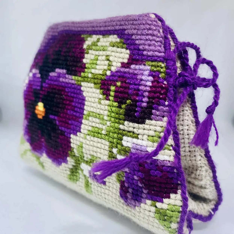 Pansy Pincushion by Riolis Counted Cross Stitch Kit
