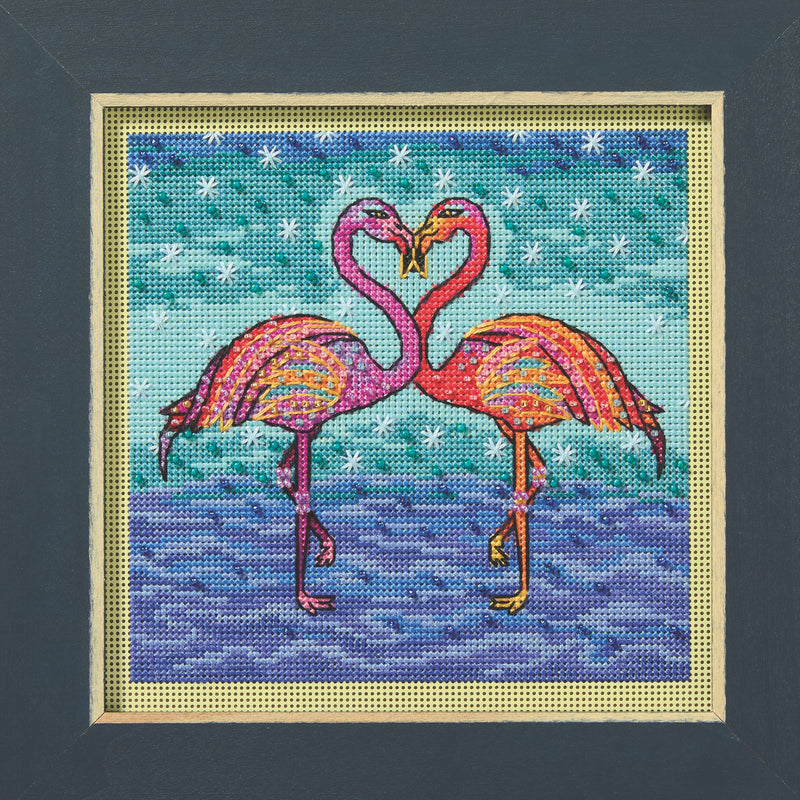 Laurel Burch Flowering Flamingos by Mill Hill Counted Cross Stitch Kit