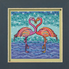 Laurel Burch Flowering Flamingos by Mill Hill Counted Cross Stitch Kit
