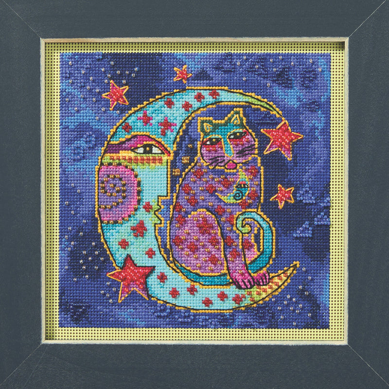 Laurel Burch Moonside Cat by Mill Hill Counted Cross Stitch Kit