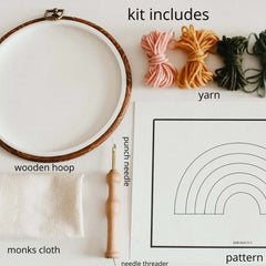 Rainbow Beginner Diy Punch Needle Kit From Homebody DIY