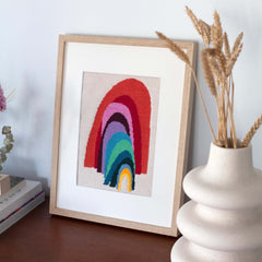 From the Other Side Rainbow Kit Diy Needlepoint Kit Embroidery By Unwind Studio