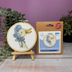 Beatrix Potter - Jemima Puddleduck Mini Cross Stitch Kit From Craft Kit Company