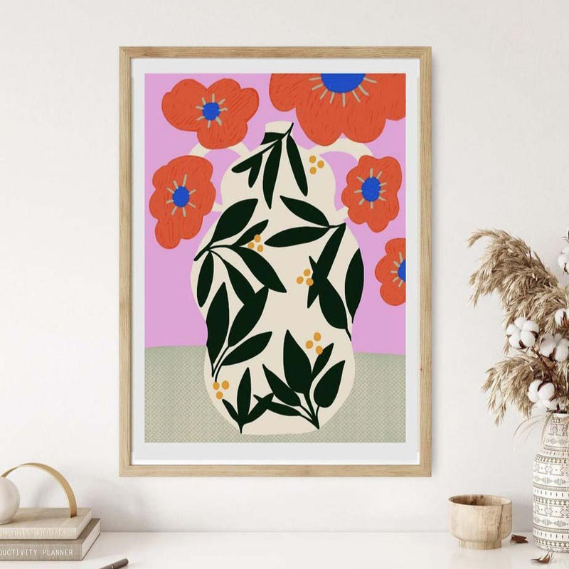 Poppy Pot Kit Diy Needlepoint Kit Embroidery By Unwind Studio