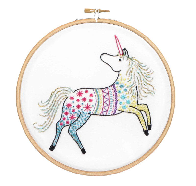 Unicorn Embroidery Kit  Complete Craft Kit For Beginners From Hawthorn Handmade