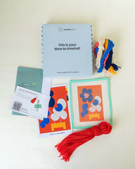 Mickebana Trio Red for Kids Diy Needlepoint Kit Embroidery By Unwind Studio