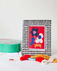 Mickebana Trio Red for Kids Diy Needlepoint Kit Embroidery By Unwind Studio