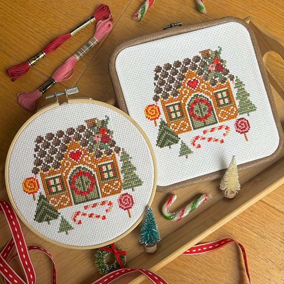 Gingerbread House - Cross Stitch Kit By Love Poppet