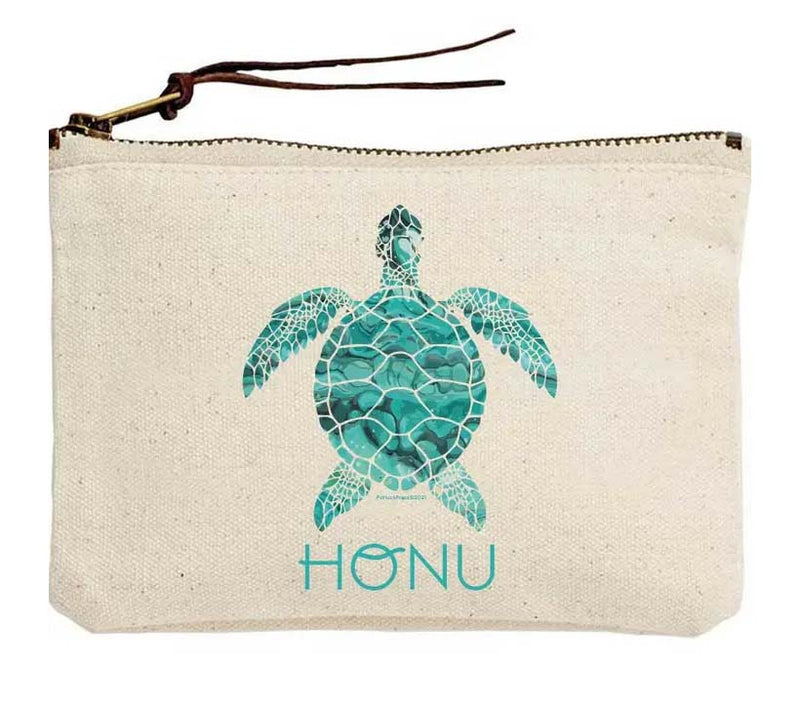 Honu Sea Turtle  Pouch Bag by Potluck Press