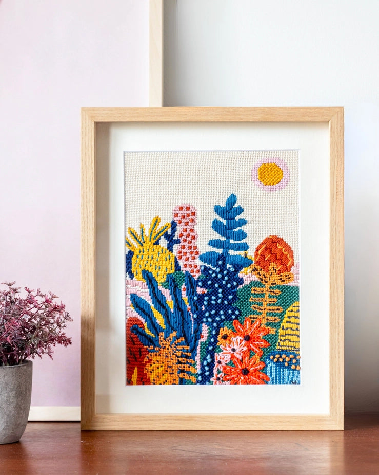 Garden of Joy Needlepoint Kit  Diy Embroidery By Unwind Studio