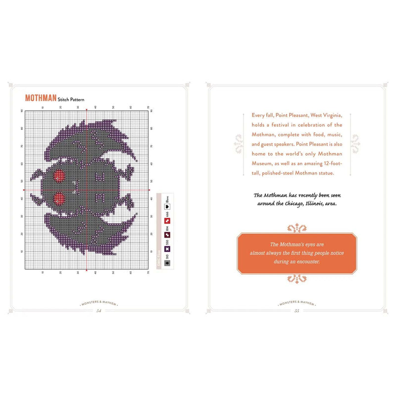 Monsters and Mayhem in Cross-Stitch: Designs and Instructions for 25 Creatures and Cryptids By Nicole LaBranche