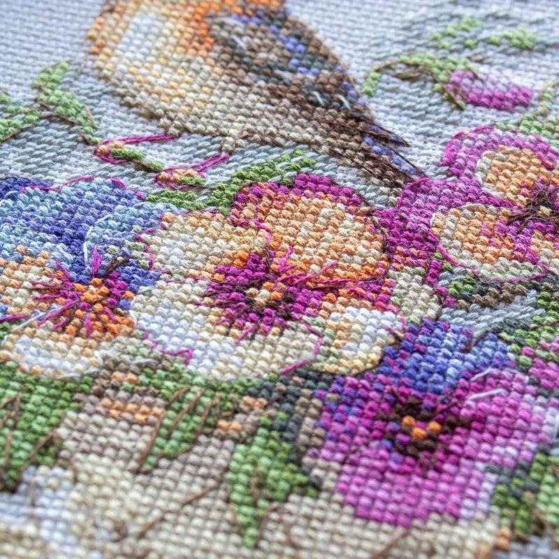 Tea Blossom Bird by Riolis Counted Cross Stitch Kit