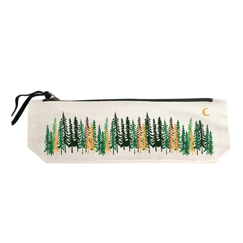 Tall Trees & Moon Pencil Pouch Bag by Potluck Press