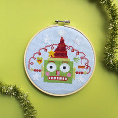 Green Christmas bot By Mary Engelbreit Counted Cross Stitch Kit From Spot Colors