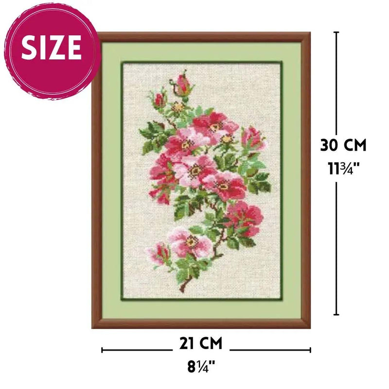 Wild Roses by Riolis Counted Cross Stitch Kit