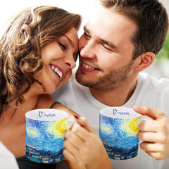 Van Gogh Starry Night 14 oz Porcelain Mug -Contemporary Mug From Rain Capers