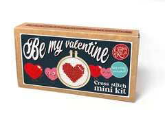 be My Valentine' Mini Matchbox Cross Stitch Kit Counted Cross Stitch Kit From Craft Kit Company