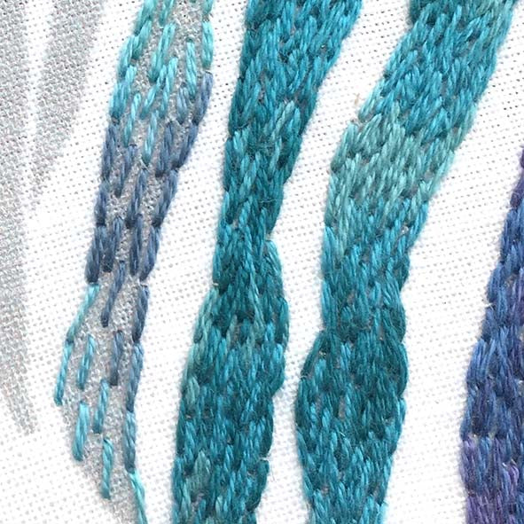 Zebra Embroidery Stamped Fabric By Cinnamon Stitching