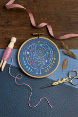 Celestial Bird Mini Embroidery Kit  Complete Craft Kit For Beginners From Hawthorn Handmade