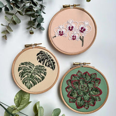 Fabulous Flora 3 Mini Kit Bundle Embroidery Kits From Nest Embirdery